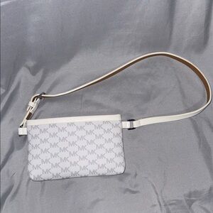 Michael Kors Gray and White Belt Bag NWOT
